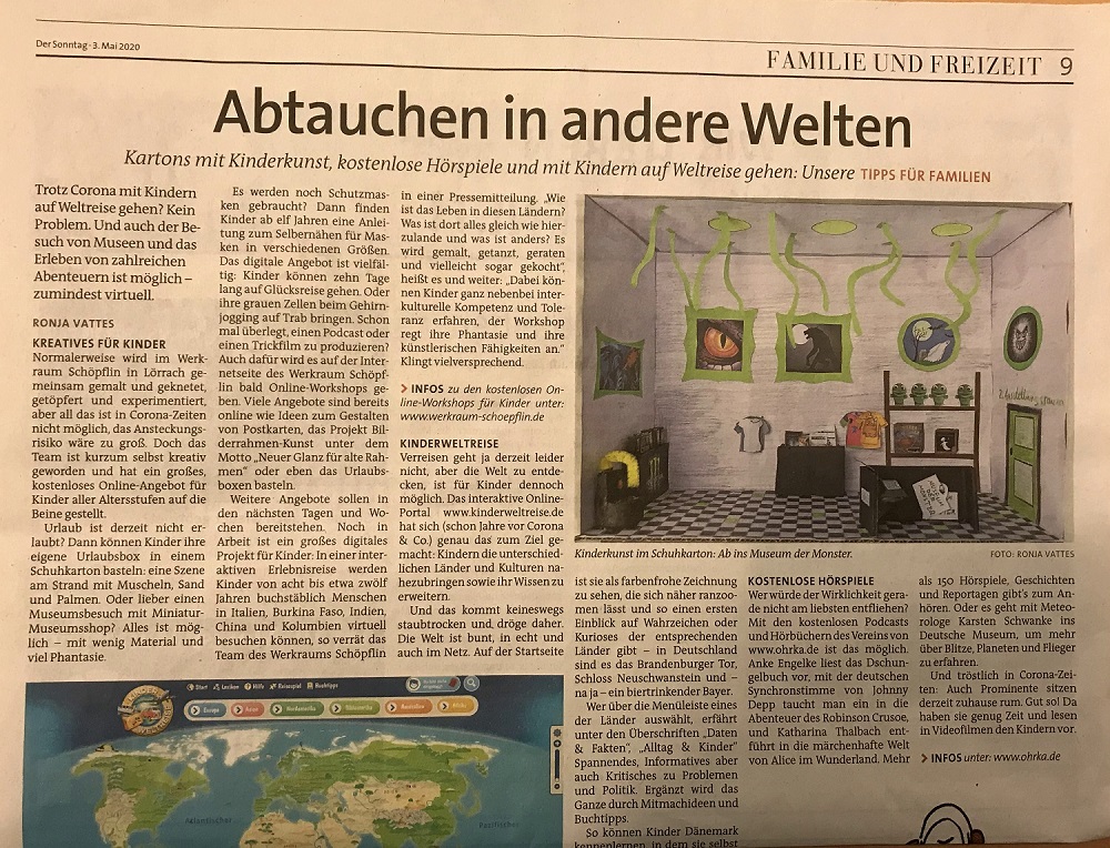 Freiburger Zeitung, 4. Mai 2020