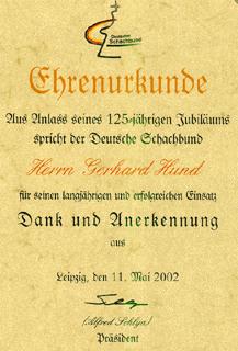 Ehrenurkunde